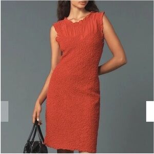 Anthropologie Ruffle Trim Textured Mini Dress NWT